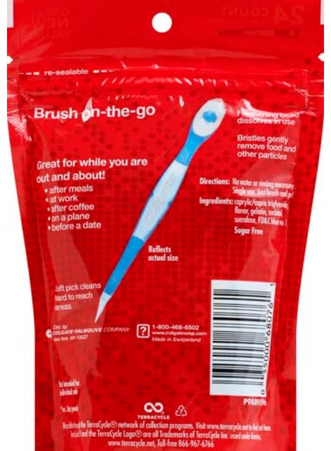Colgate Wisp Sugar Free, Gluten Free Disposable Mini Toothbrush, Cool Mint - 24 Count - Image 2